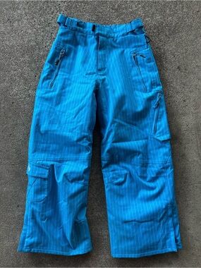 Sunice Laser Blue Pinstriped Waterproof Insulated Snow Ski Pants